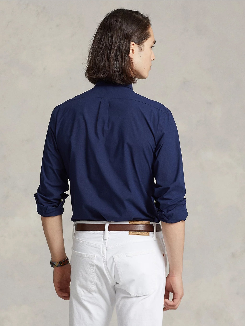 2026 New Arrival Camicia in Popeline Elasticizzato Blu Navy