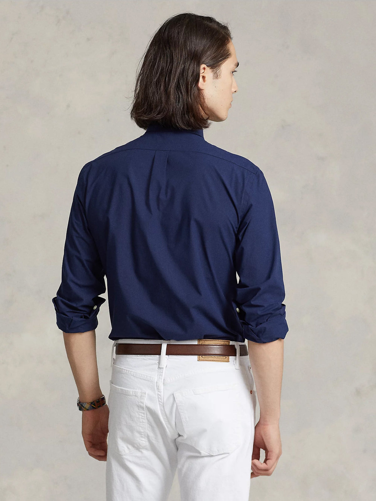 2026 New Arrival Camicia in Popeline Elasticizzato Blu Navy