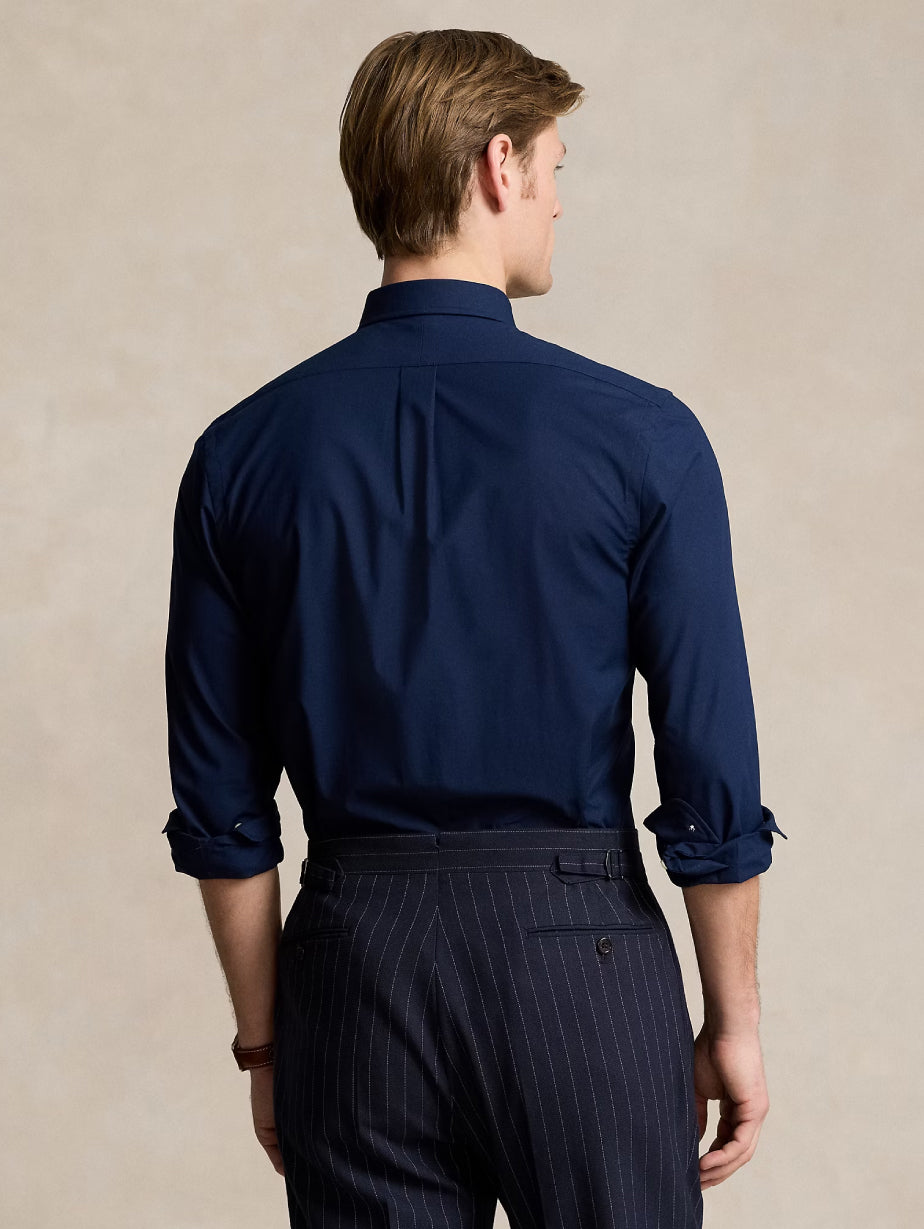 2026 New Arrival Camicia in Popeline Elasticizzato Blu Navy