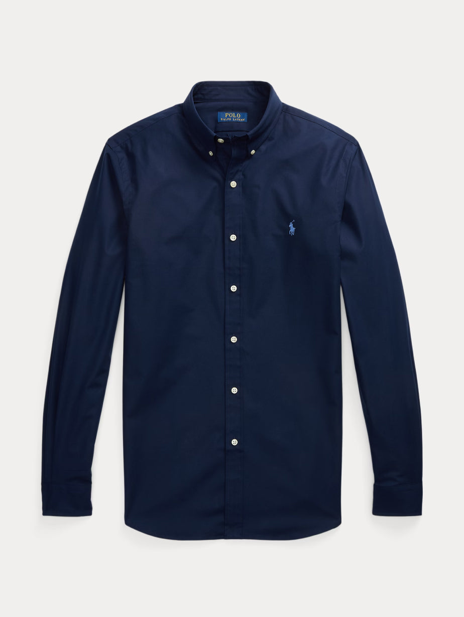 2026 New Arrival Camicia in Popeline Elasticizzato Blu Navy