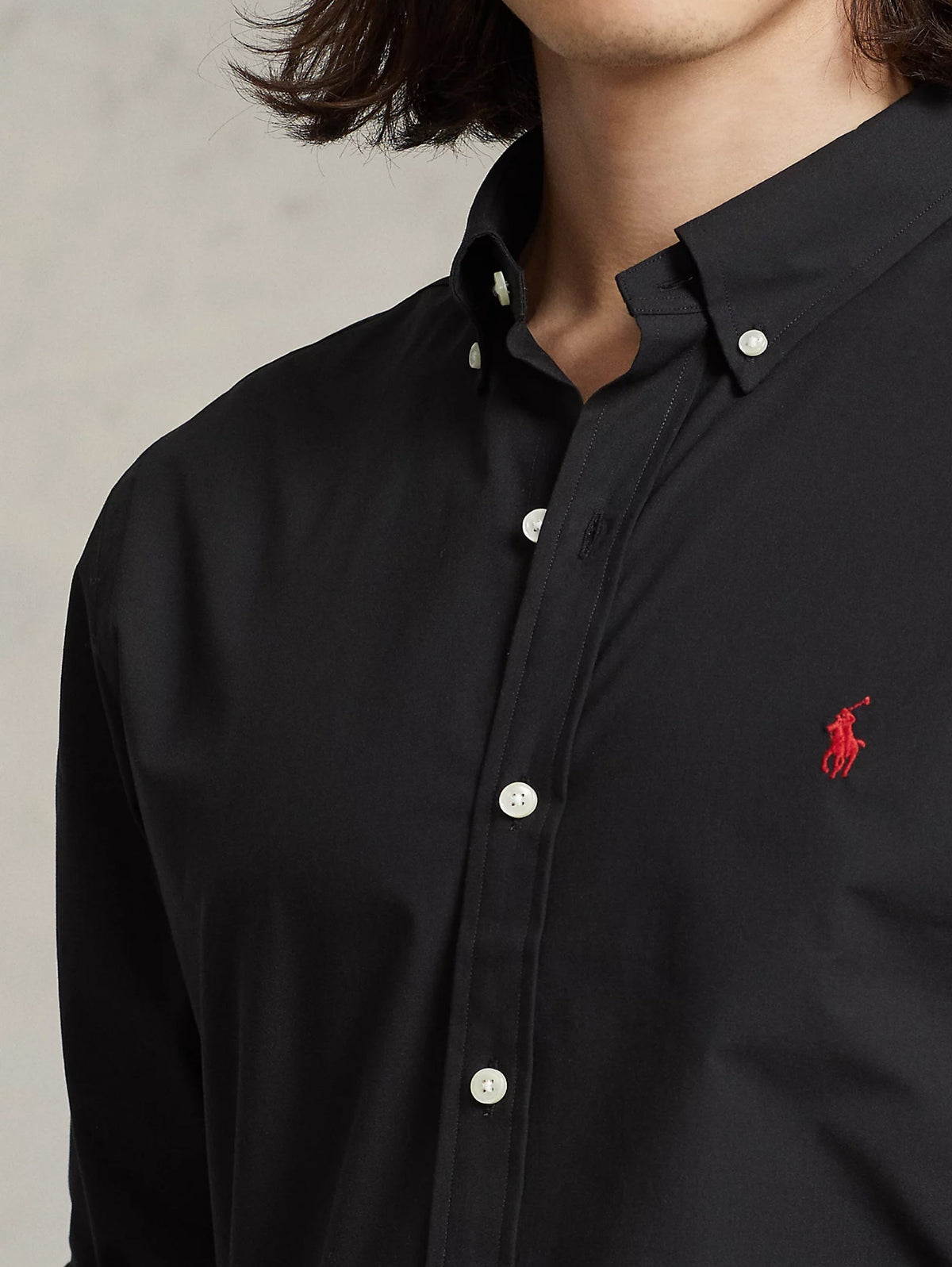 2026 New Arrival Camicia in Popeline Elasticizzato Nero