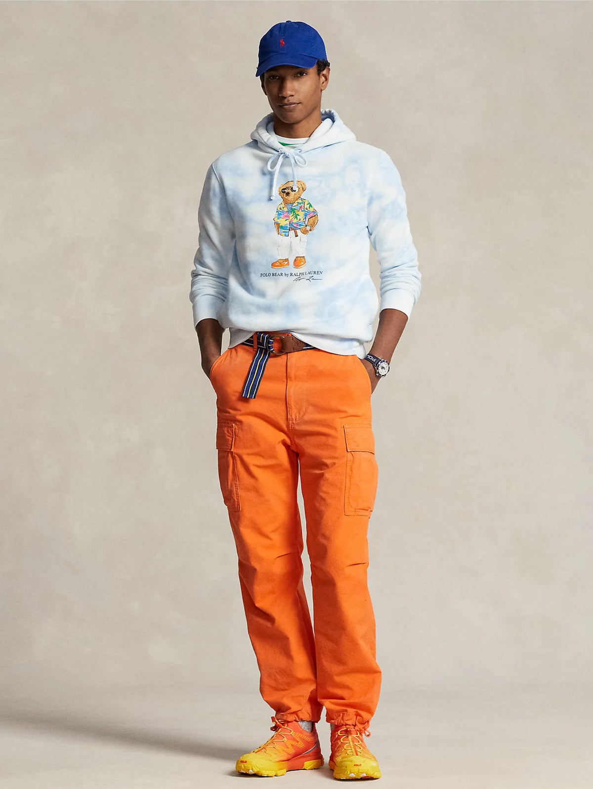 2026 New Arrival Felpa con Cappuccio Tie Dye Blu
