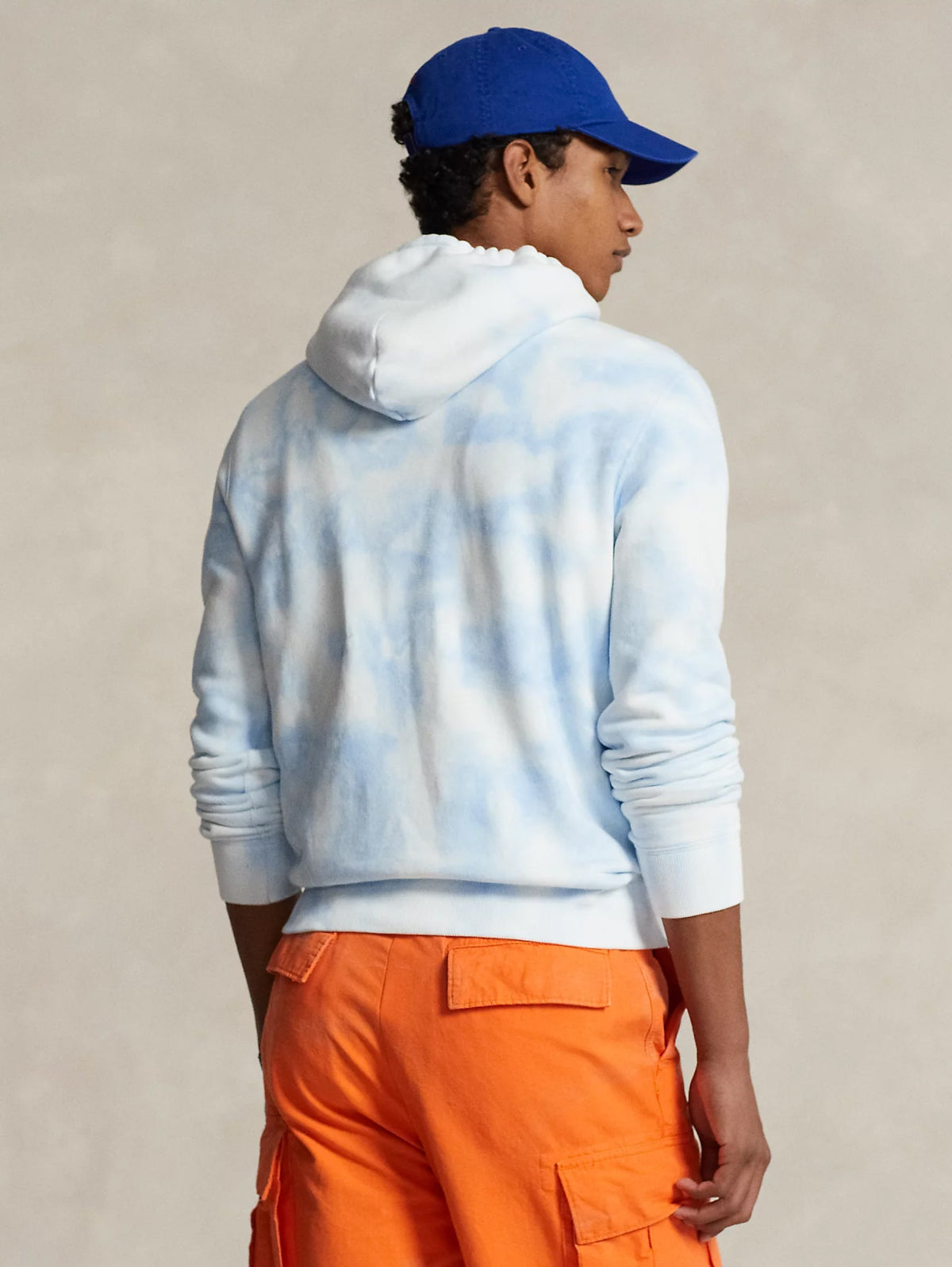 2026 New Arrival Felpa con Cappuccio Tie Dye Blu