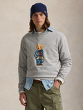 2026 New Arrival Felpa Girocollo con Stampa Polo Bear Grigio