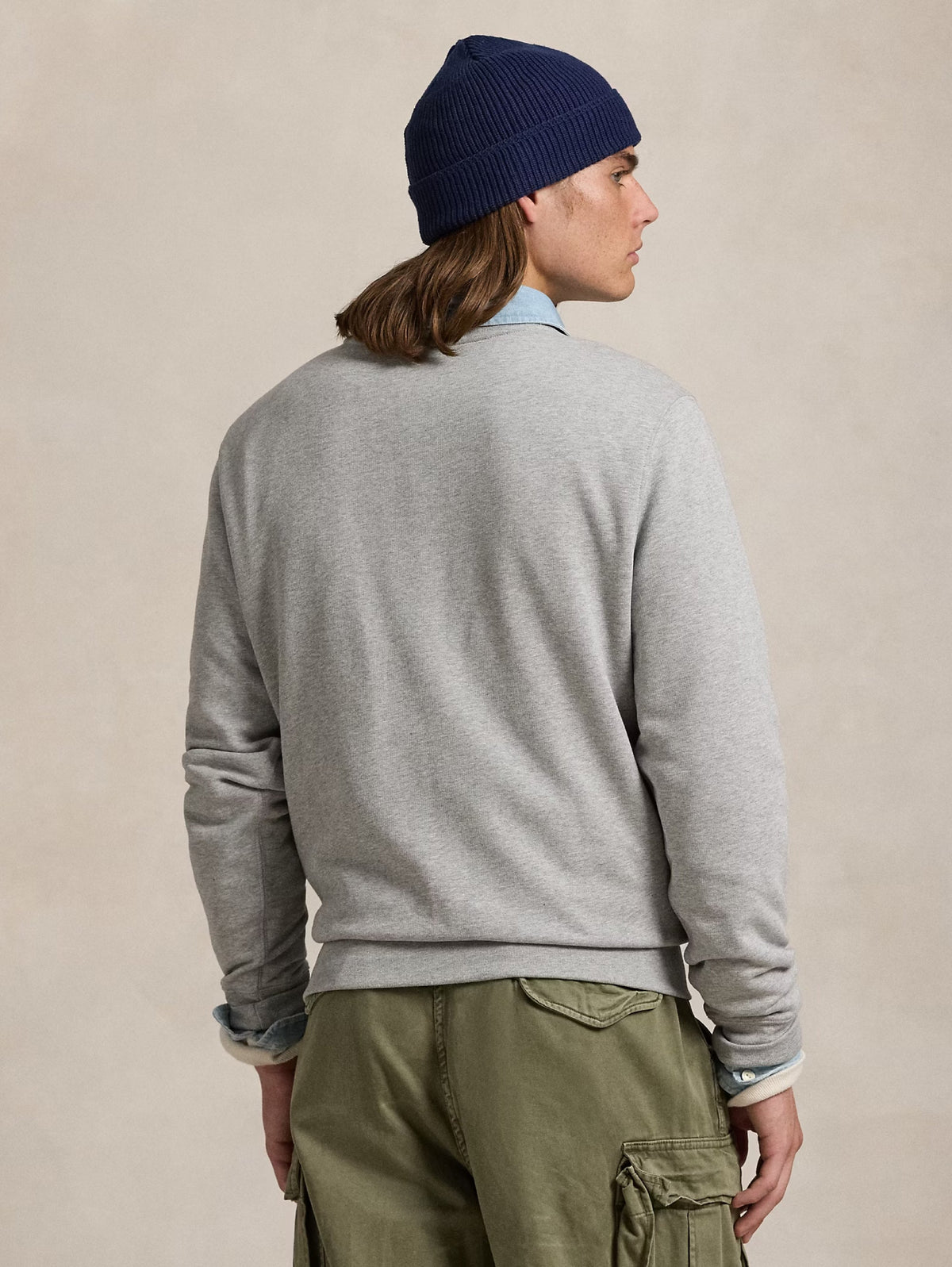 2026 New Arrival Felpa Girocollo con Stampa Polo Bear Grigio
