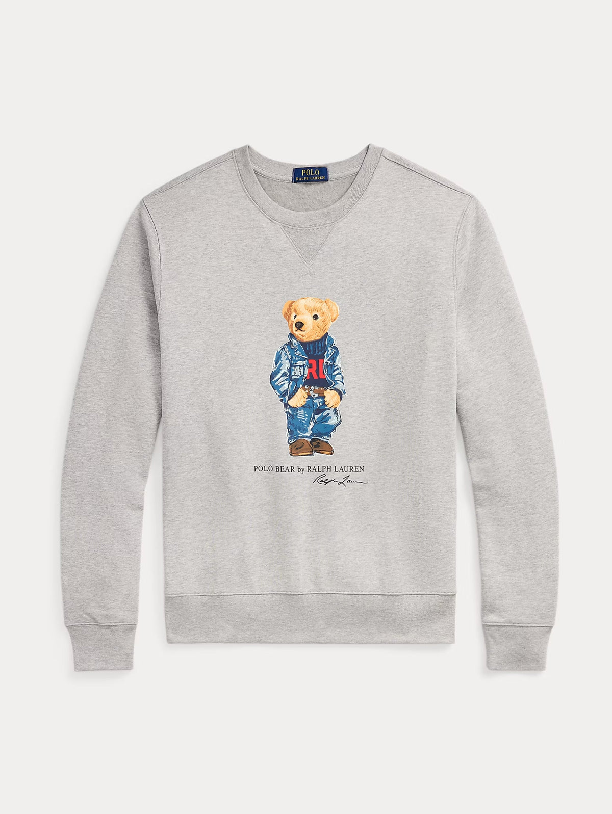2026 New Arrival Felpa Girocollo con Stampa Polo Bear Grigio