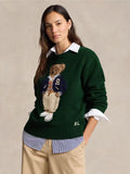 2026 New Arrival Maglia Polo Bear in Lana e Cashmere Verde