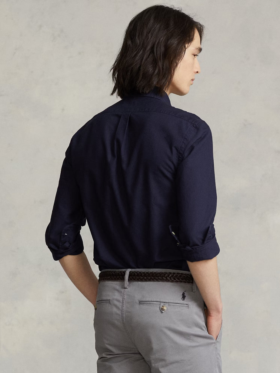 2026 New Arrival Camicia Oxford Tinta in Capo Blu