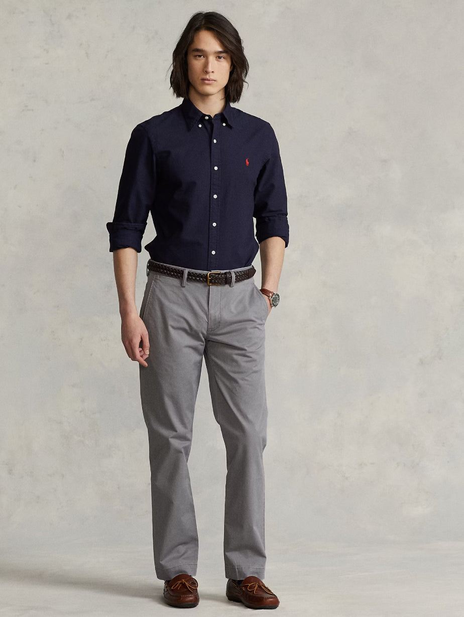 2026 New Arrival Camicia Oxford Tinta in Capo Blu