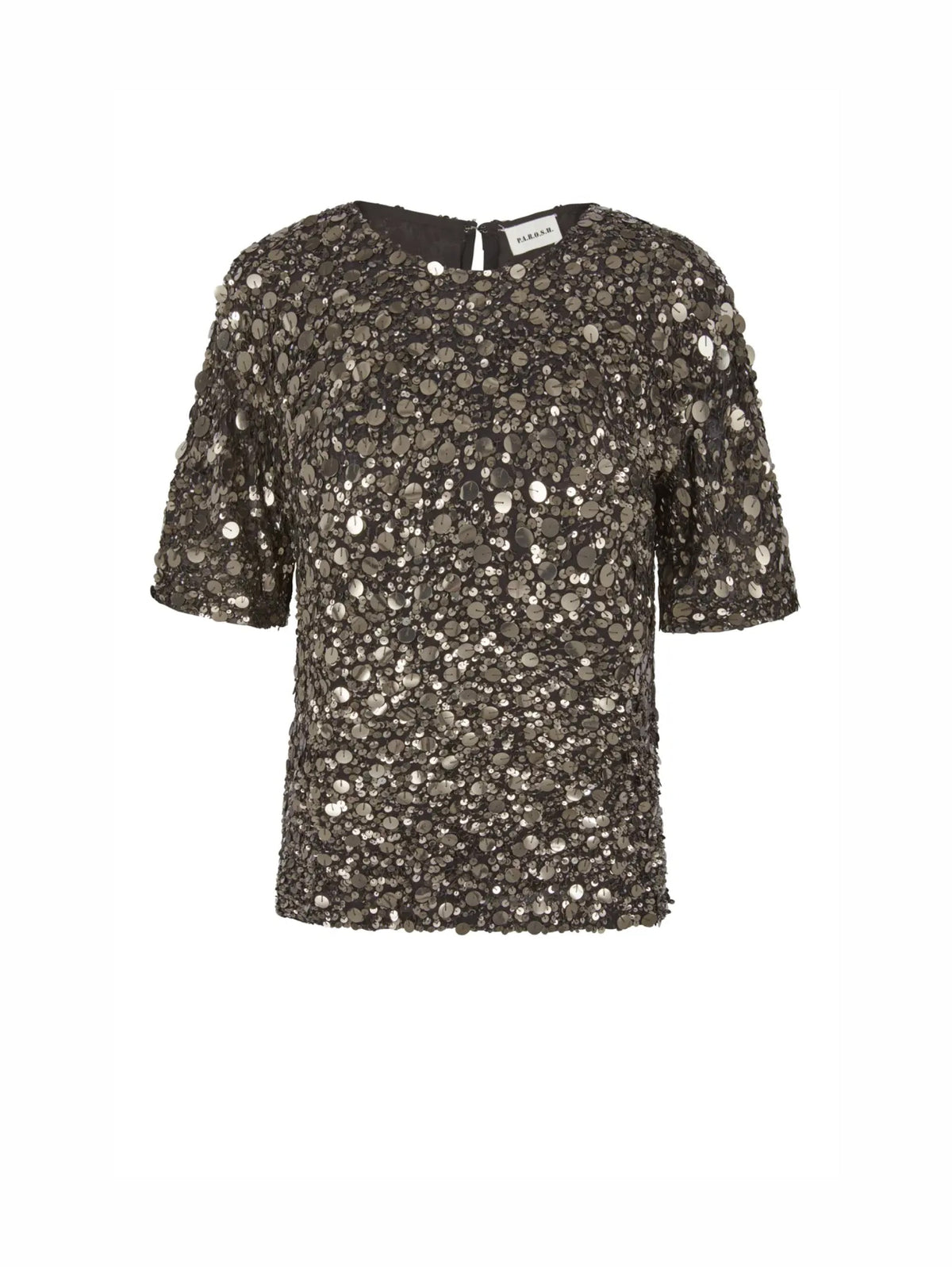 2026 New Arrival Blusa Full Paillettes Grigio