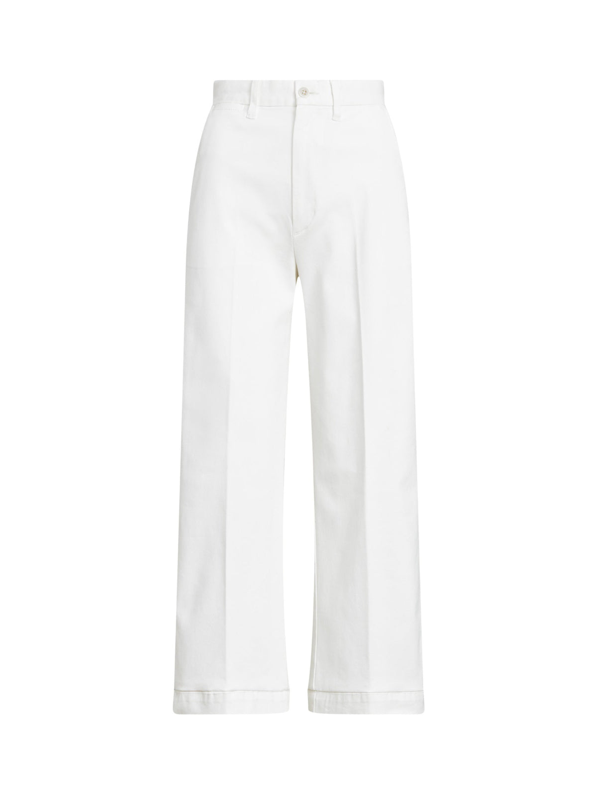 2026 New Arrival Pantaloni in Twill di Cotone Cropped Bianco