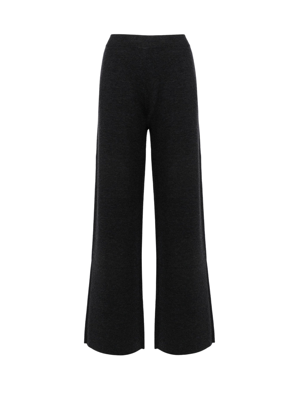 2026 New Arrival Pantaloni con Gamba Ampia in Lana Grigio