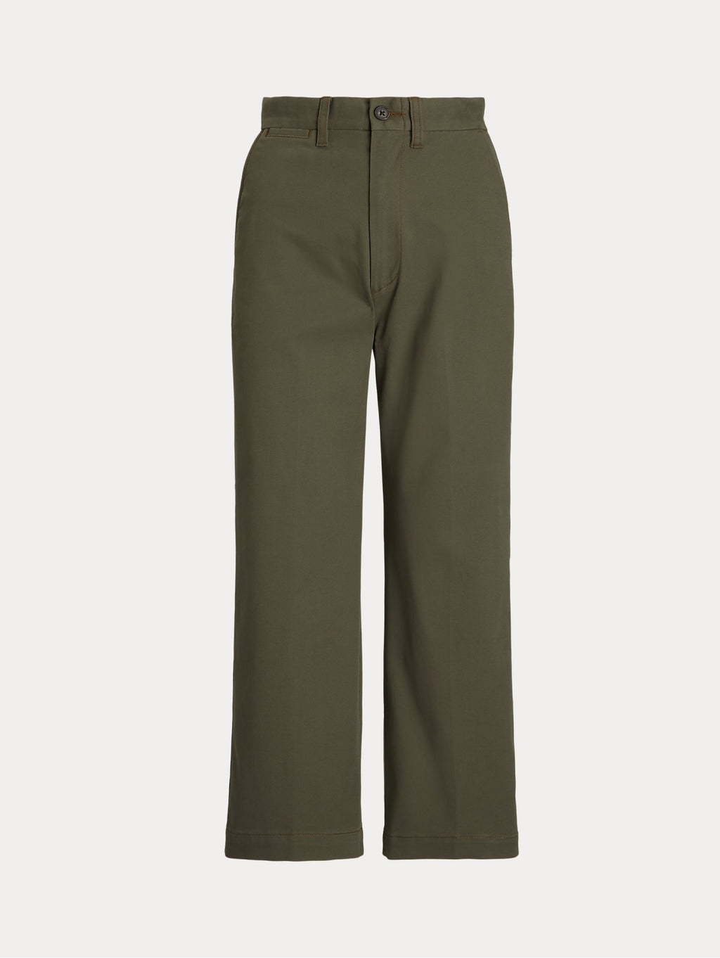 2026 New Arrival Pantaloni in Twill di Cotone Cropped Verde