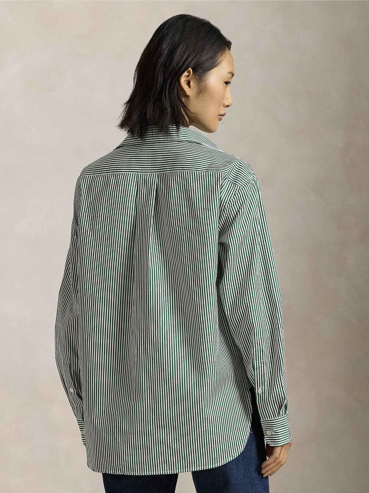 2026 New Arrival Camicia a Righe Verde/Bianco