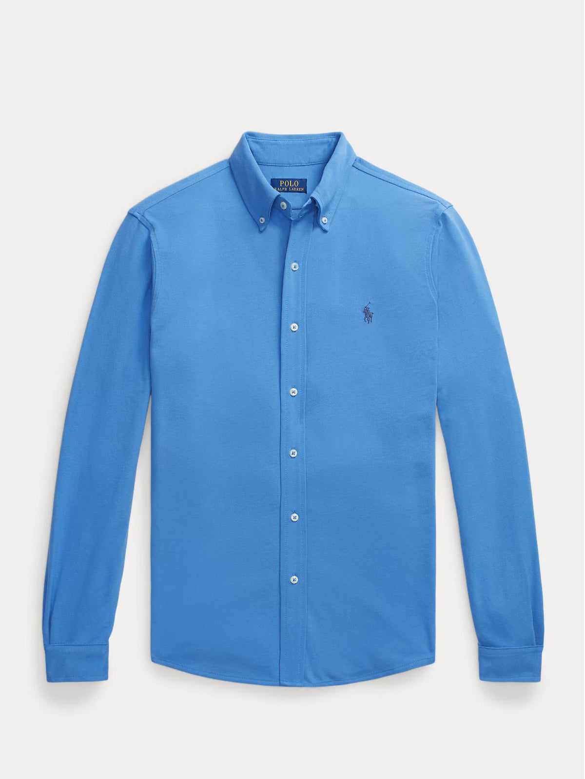 2026 New Arrival Camicia in Piqué di Cotone Celeste