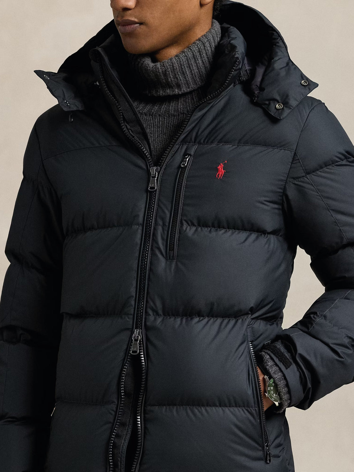 2026 New Arrival Giacca in Ripstop Idrorepellente con Cappuccio Nero