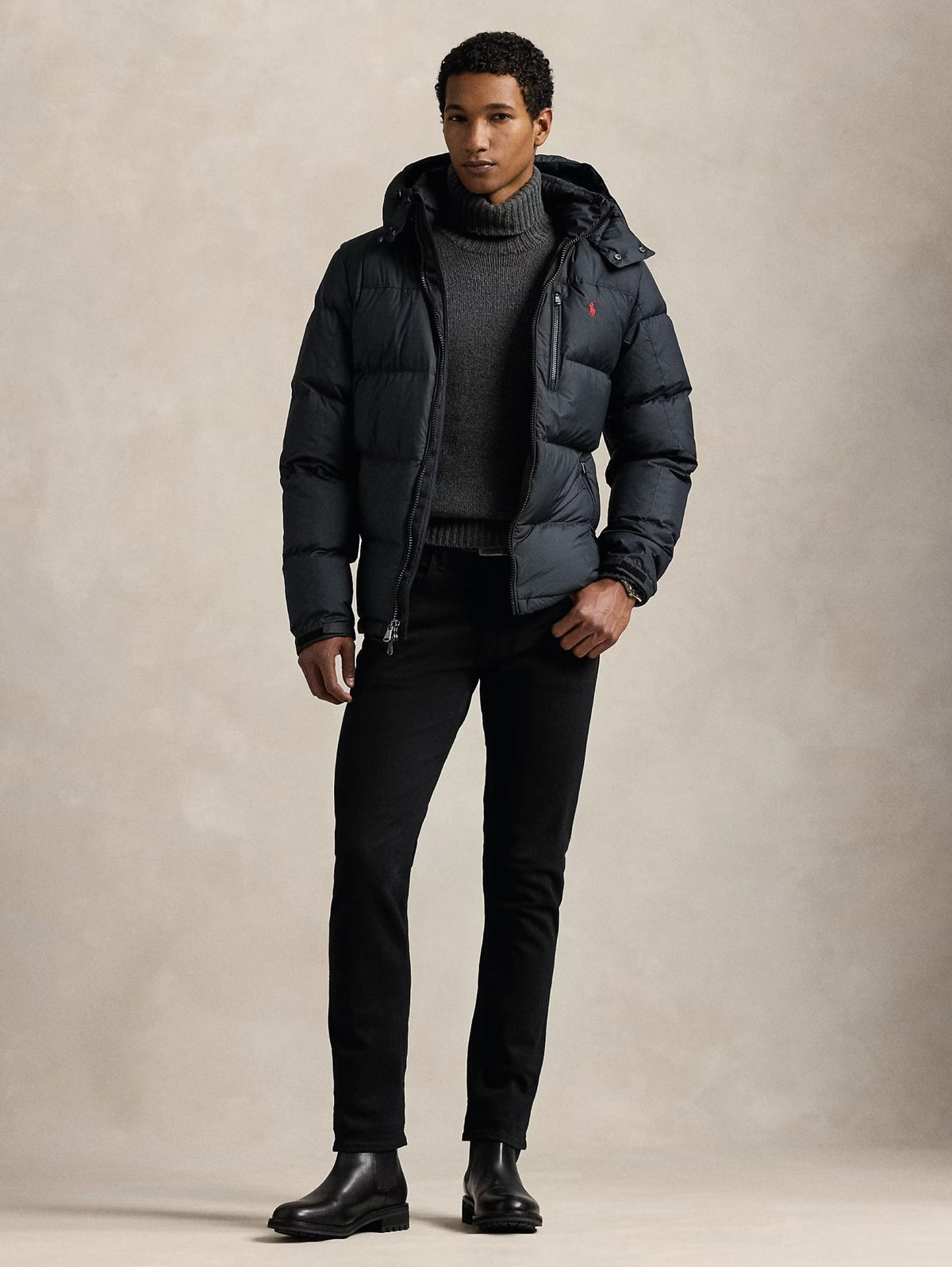 2026 New Arrival Giacca in Ripstop Idrorepellente con Cappuccio Nero