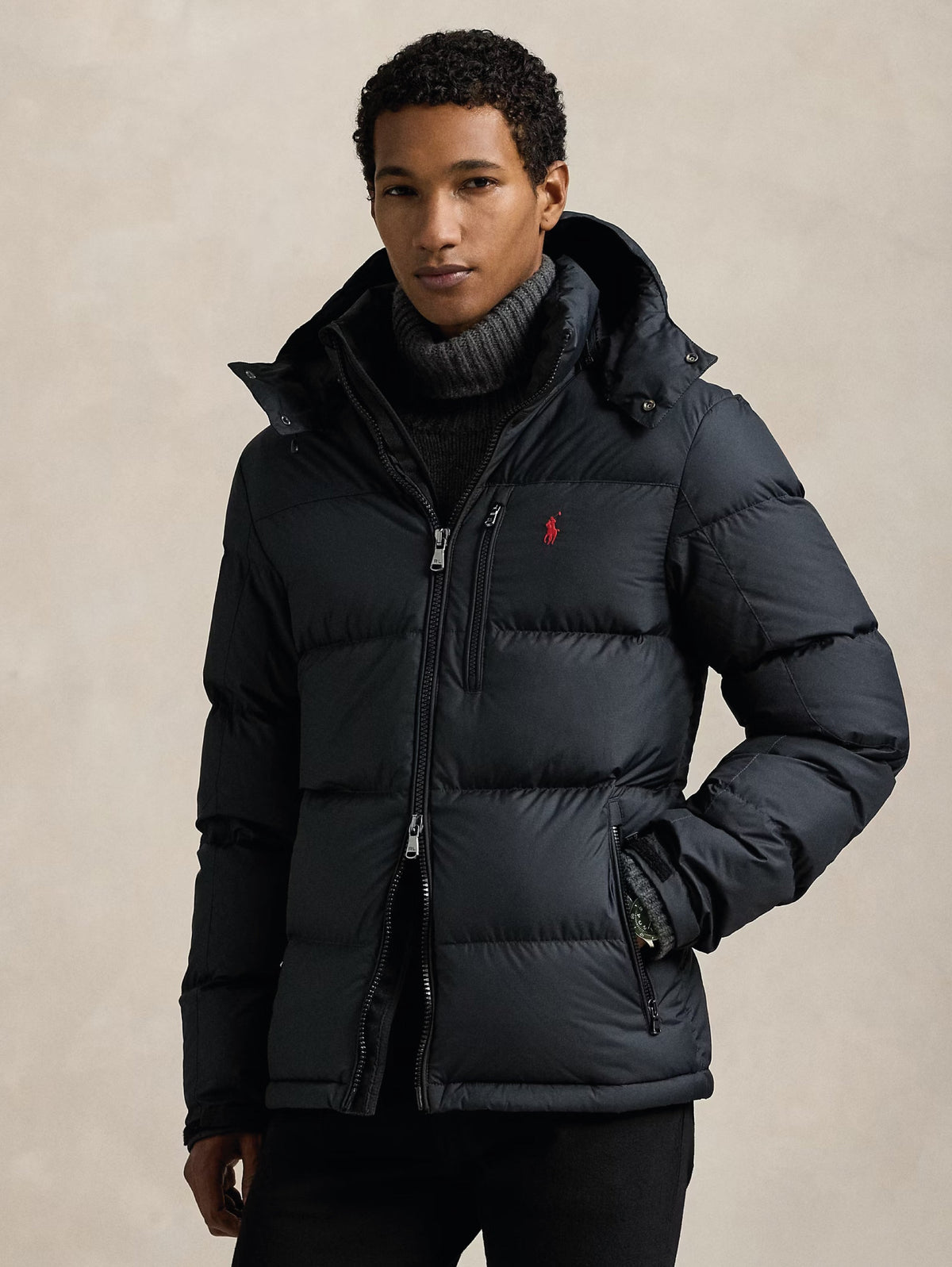 2026 New Arrival Giacca in Ripstop Idrorepellente con Cappuccio Nero