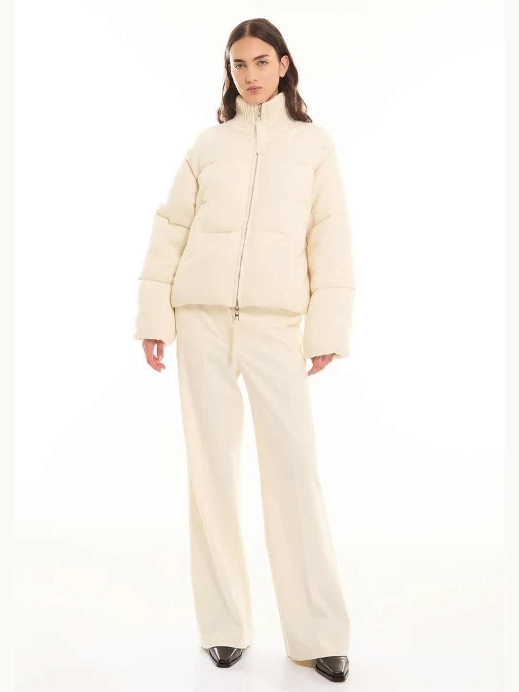 2026 New Arrival Piumino in Lana Reversibile Panna