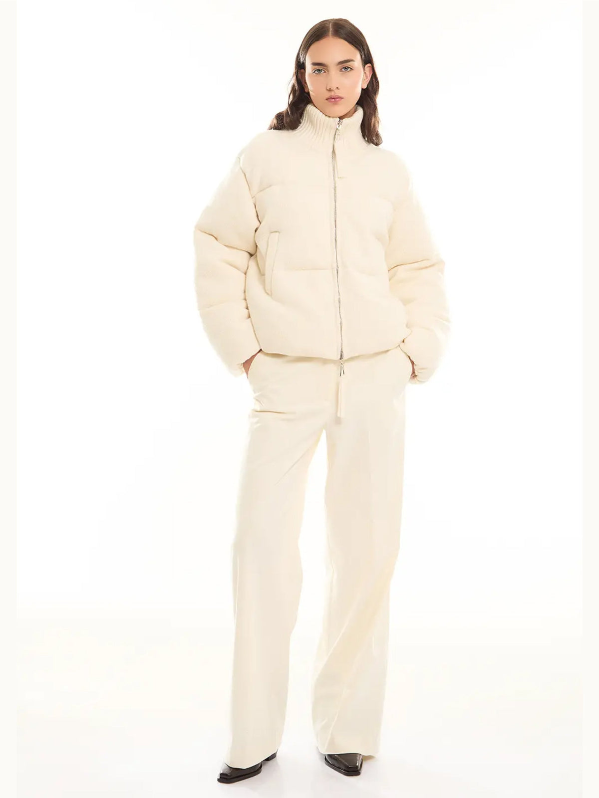 2026 New Arrival Piumino in Lana Reversibile Panna