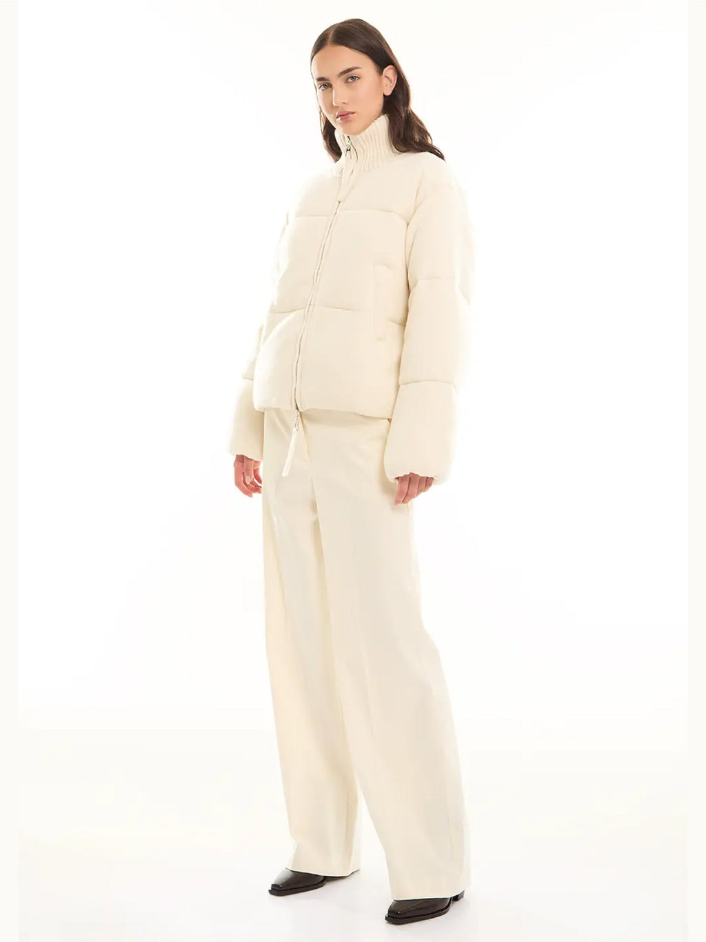 2026 New Arrival Piumino in Lana Reversibile Panna