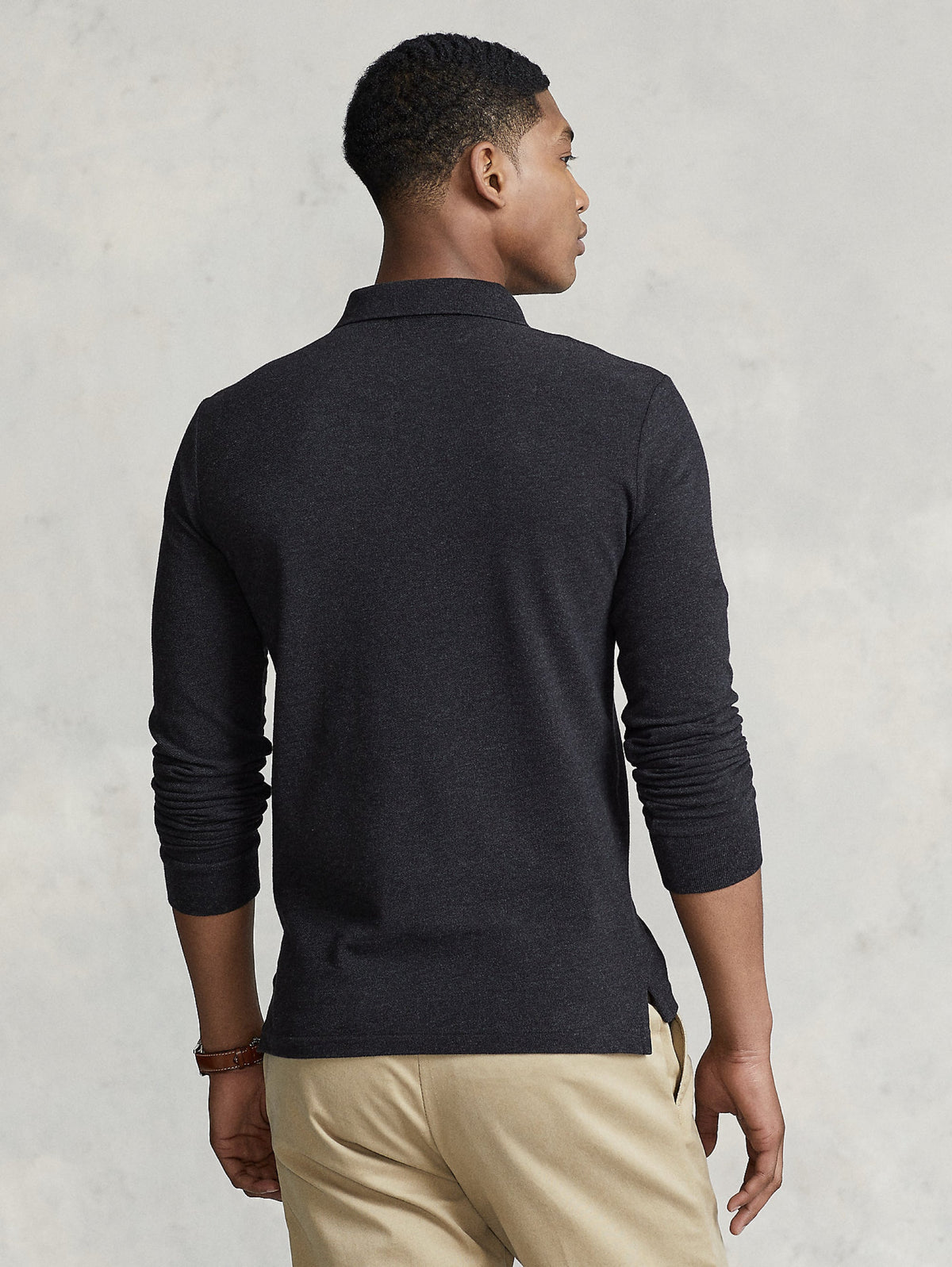 2026 New Arrival Polo Slim Fit Manica Lunga Antracite