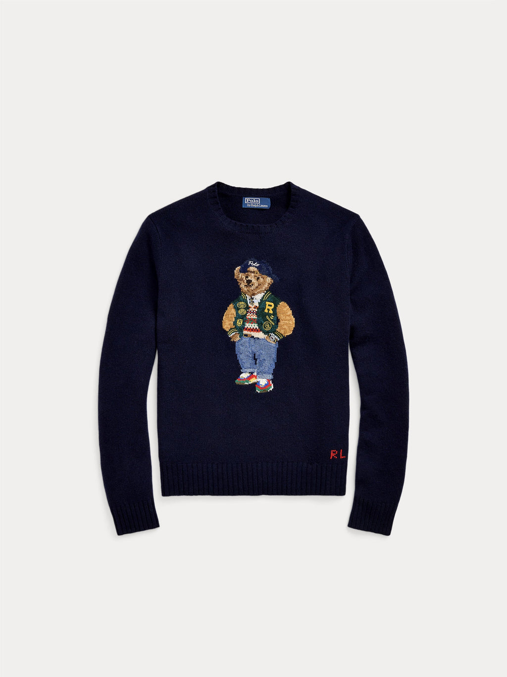 2026 New Arrival Maglione Polo Bear in Misto Cashmere Blu