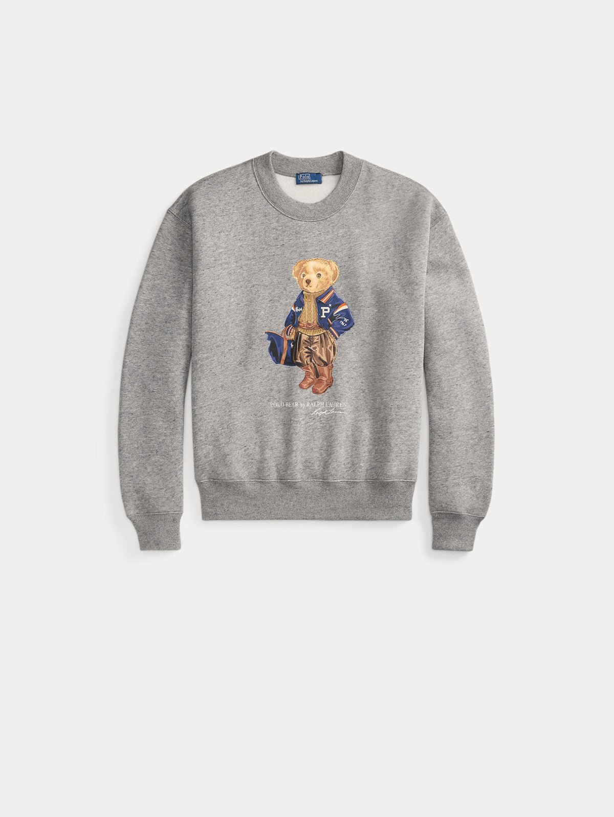 2026 New Arrival Felpa Girocollo in Pile con Polo Bear Grigio