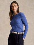 2026 New Arrival Maglia a Trecce in Misto Cashmere Blu