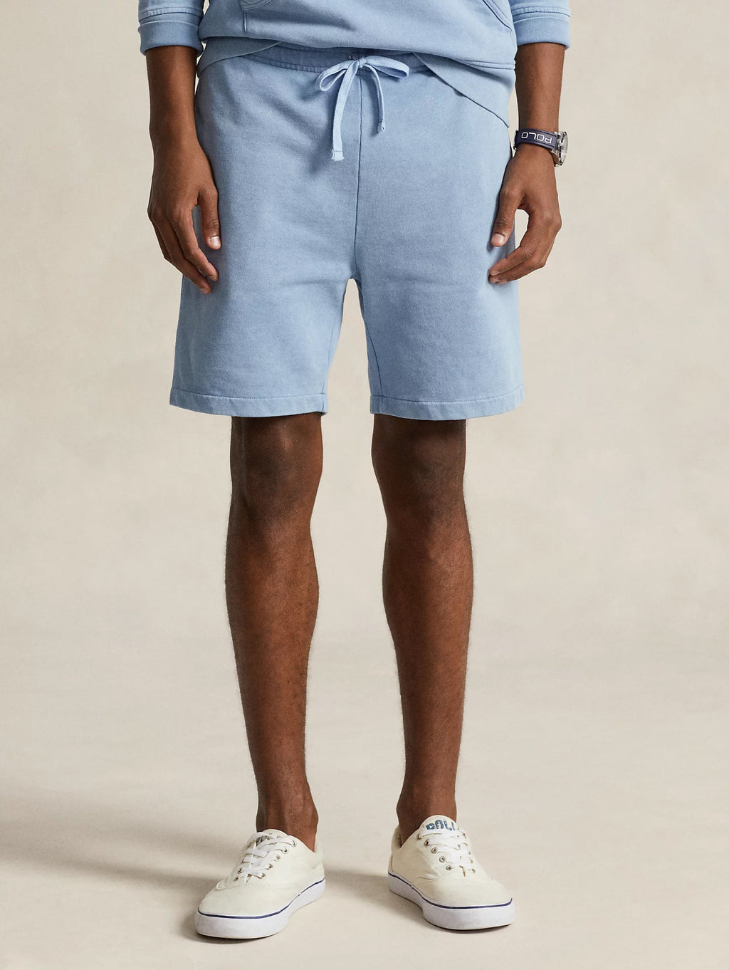 2026 New Arrival Shorts in Cotone Loopback Celeste