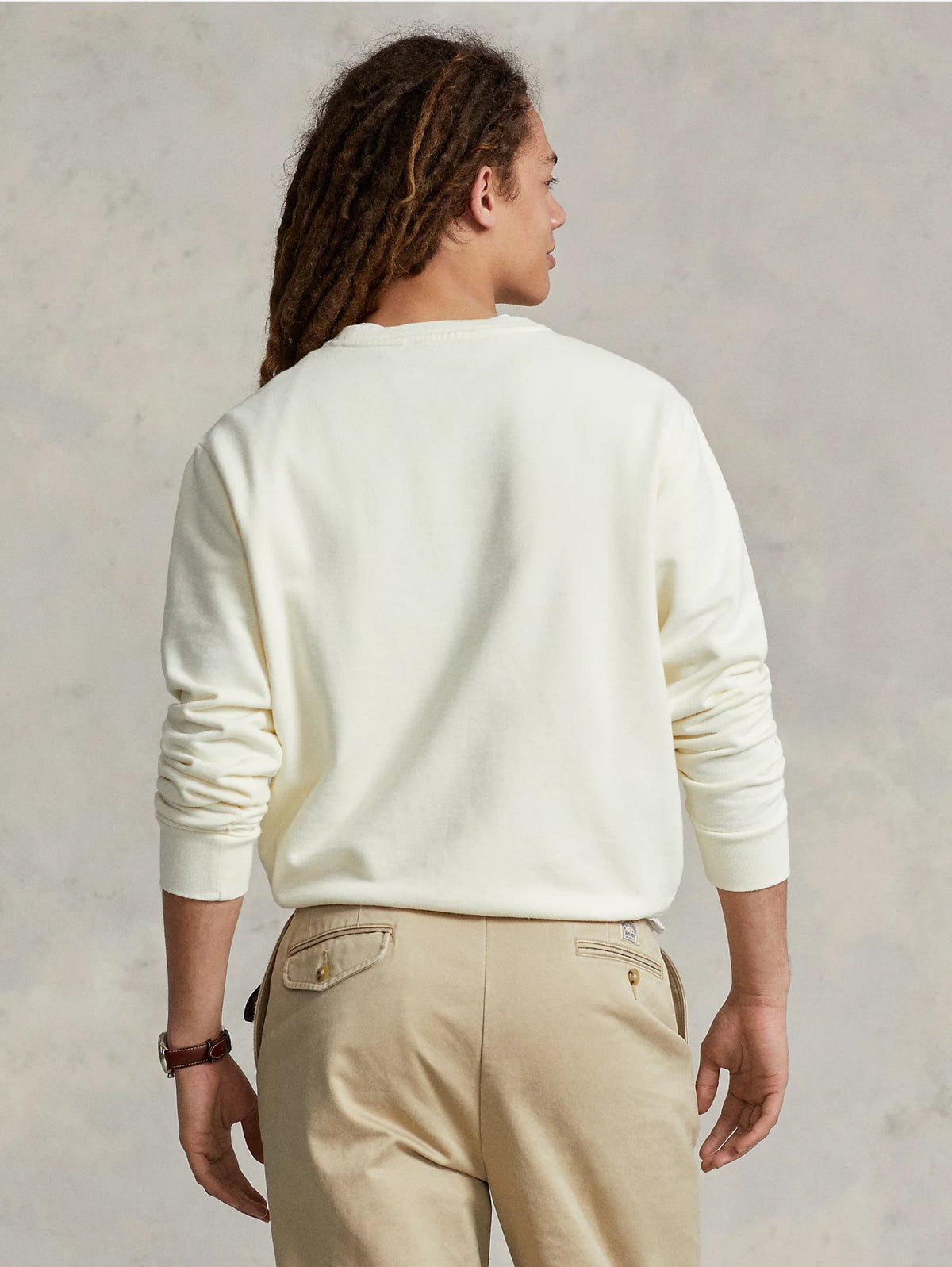 2026 New Arrival Felpa Girocollo in Cotone Loopback Crema