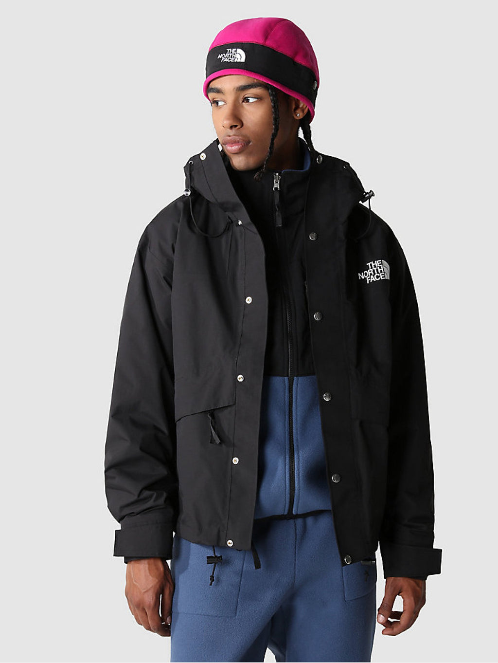 2026 New Arrival Giacca con Cappuccio Retro Mountain Nero