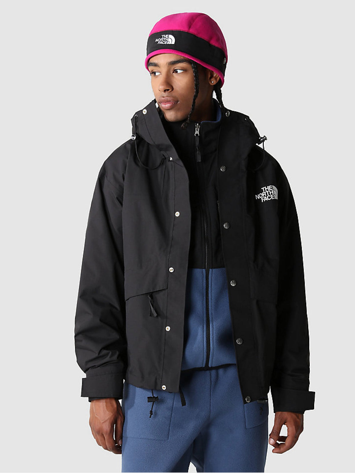 2026 New Arrival Giacca con Cappuccio Retro Mountain Nero
