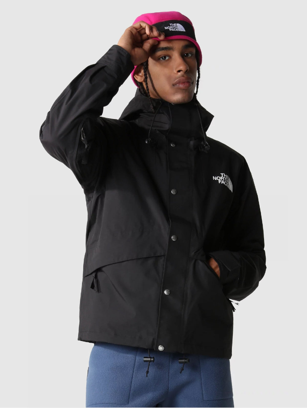 2026 New Arrival Giacca con Cappuccio Retro Mountain Nero