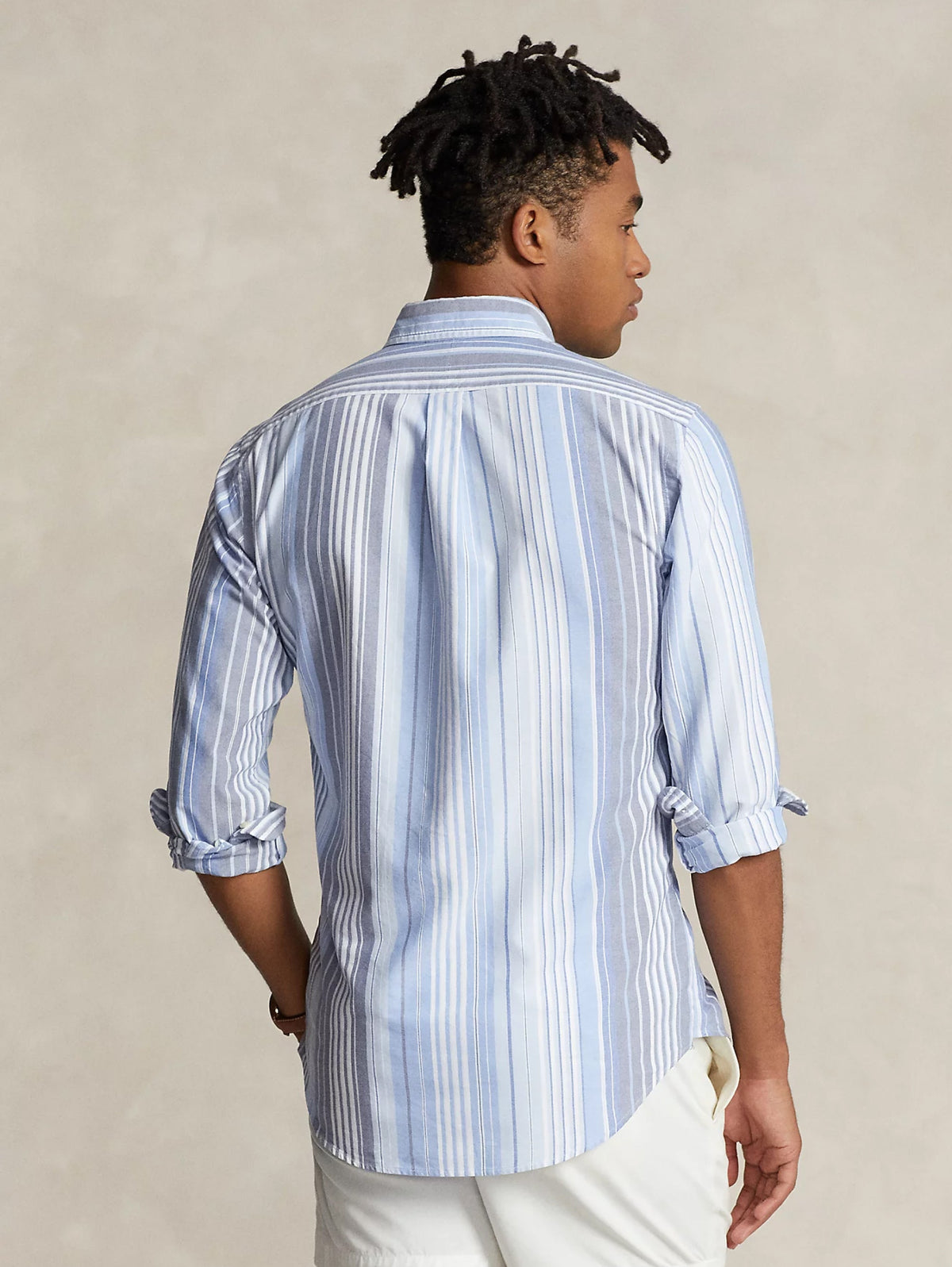 2026 New Arrival Camicia a Righe Oxford Blu/Grigio