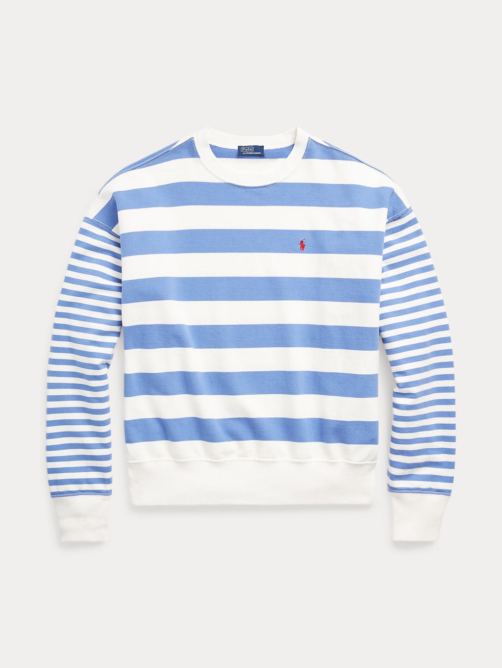 2026 New Arrival Felpa in Cotone a Righe Bianco/Blu