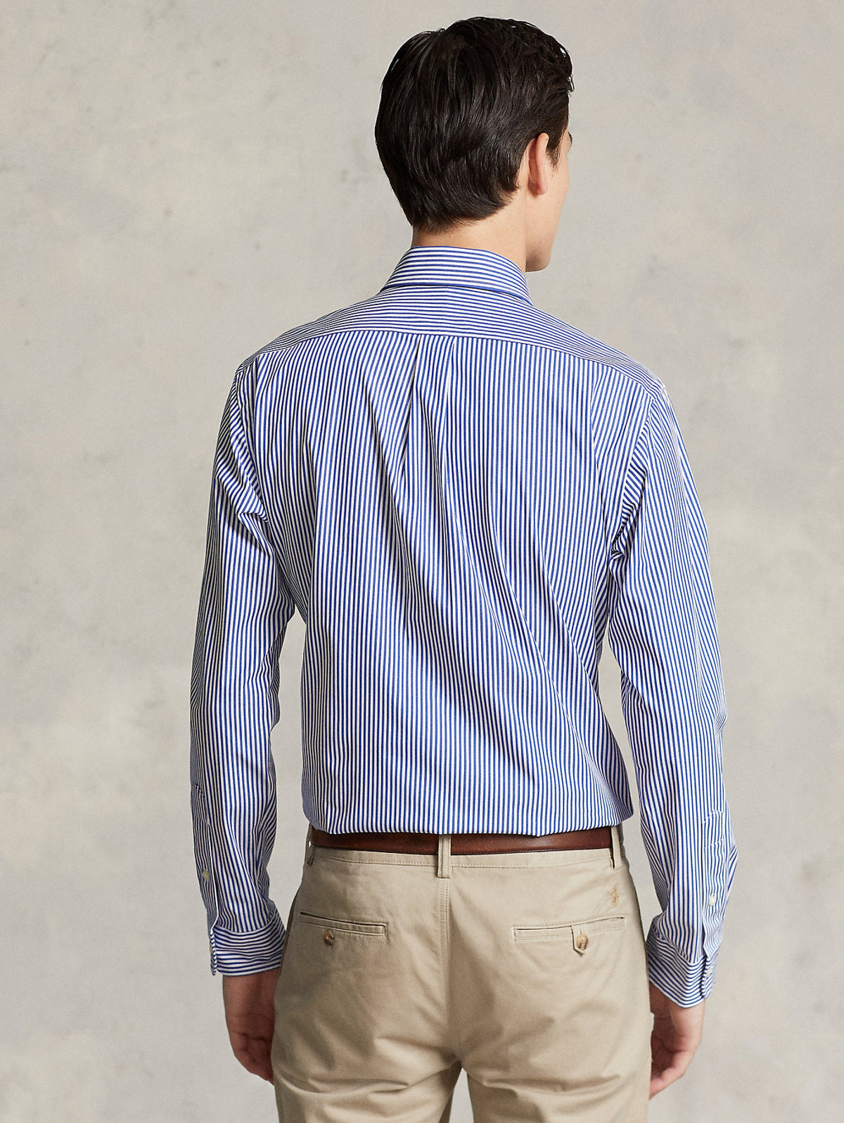 2026 New Arrival Camicia a Righe Custom Fit Blu/Bianco