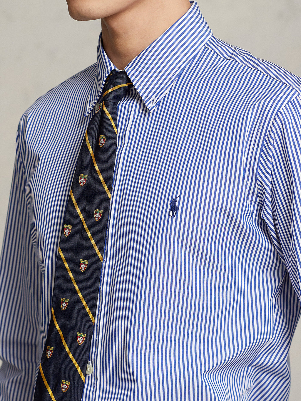 2026 New Arrival Camicia in Popeline Elasticizzato a Righe Blu/Bianco
