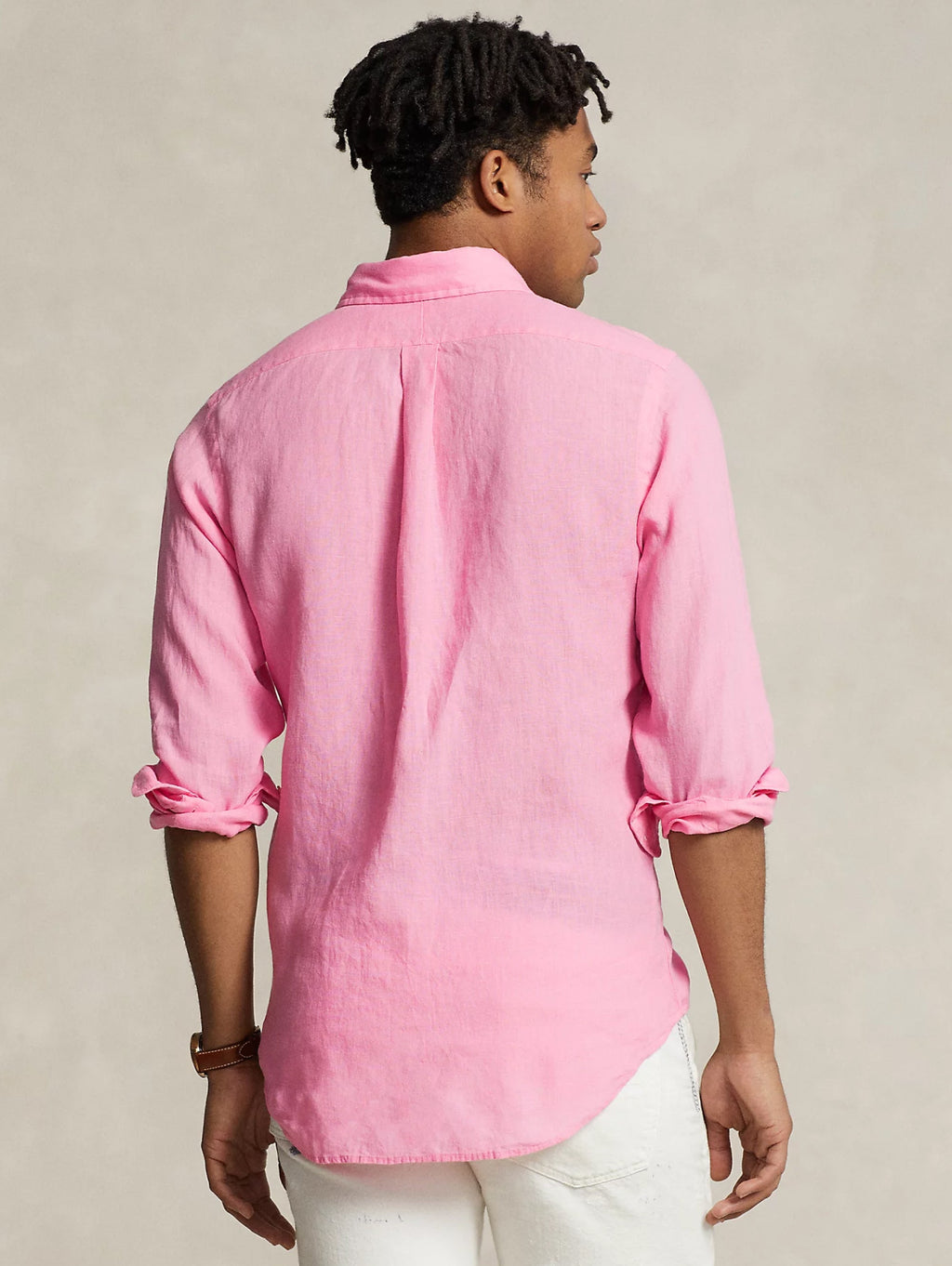 2026 New Arrival Camicia in Lino Slim Fit Rosa