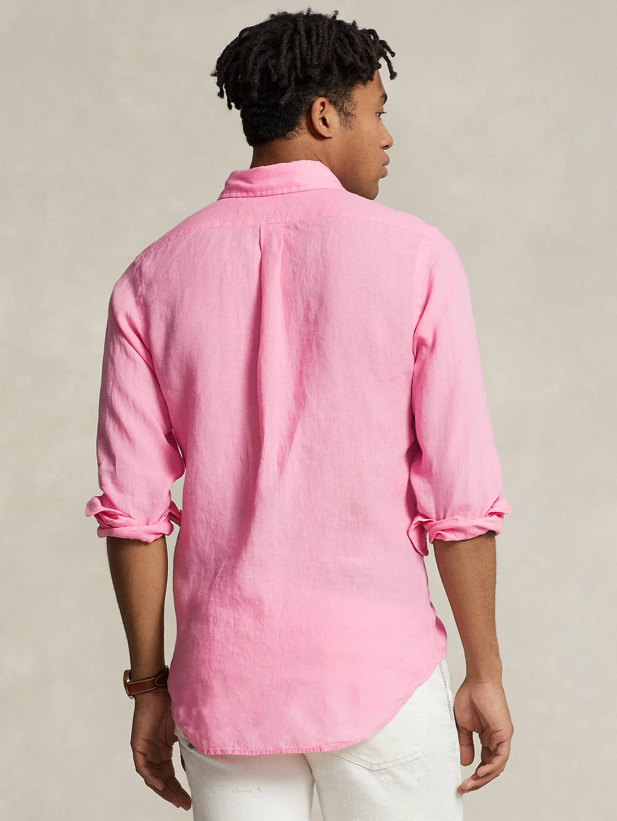 2026 New Arrival Camicia in Lino Slim Fit Rosa