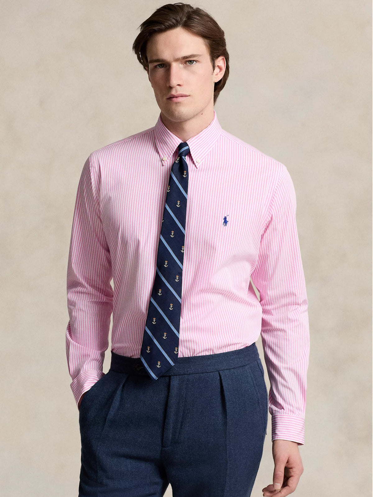2026 New Arrival Camicia in Popeline Elasticizzato a Righe Rosa/Bianco