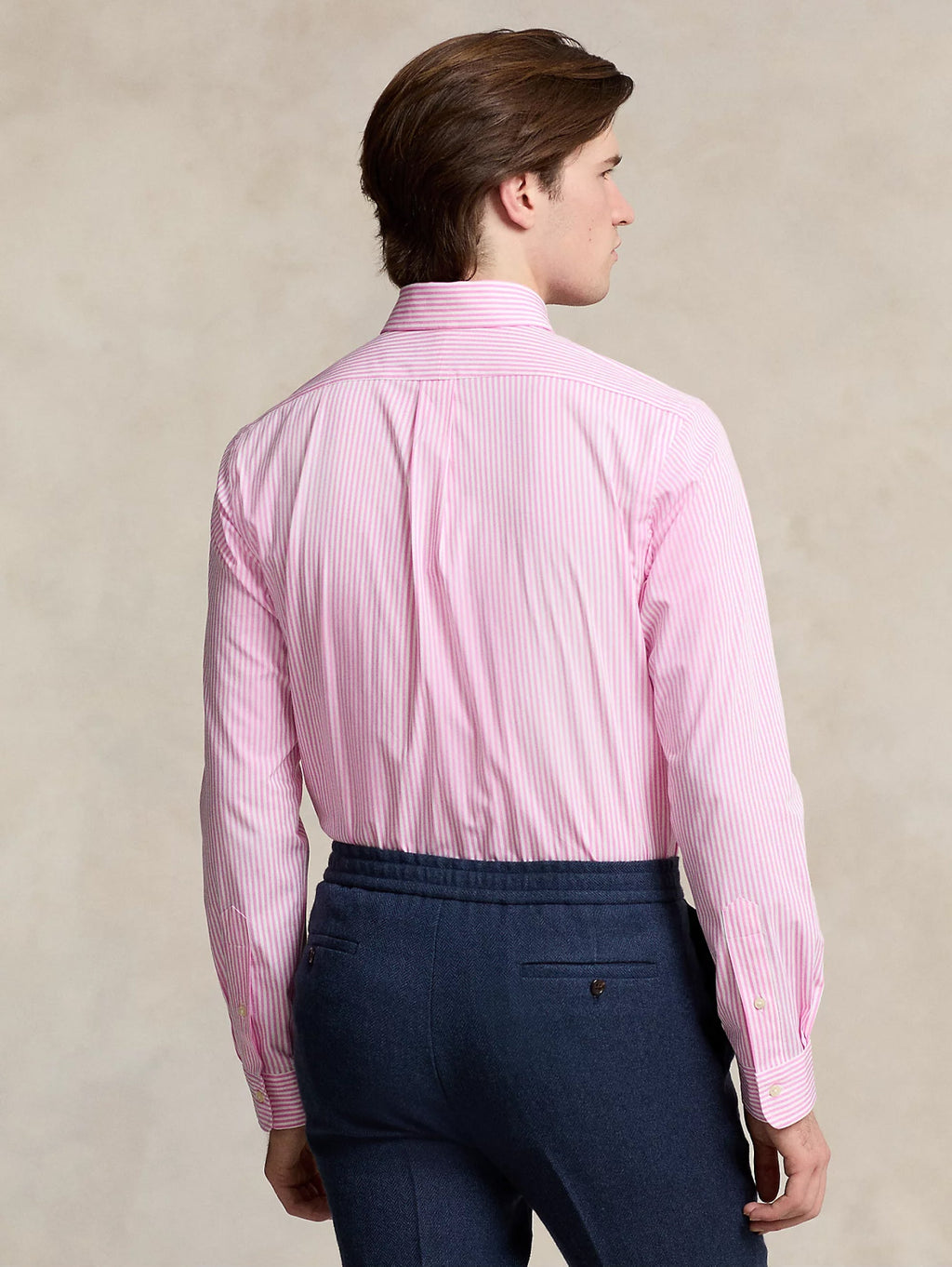 2026 New Arrival Camicia in Popeline Elasticizzato a Righe Rosa/Bianco