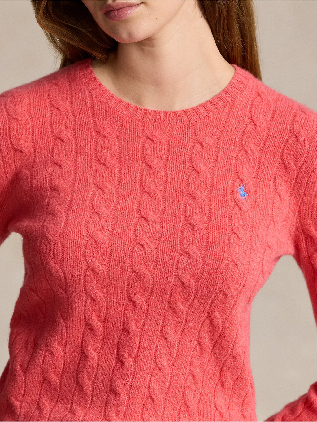 2026 New Arrival Maglia a Trecce in Misto Cashmere Rosa