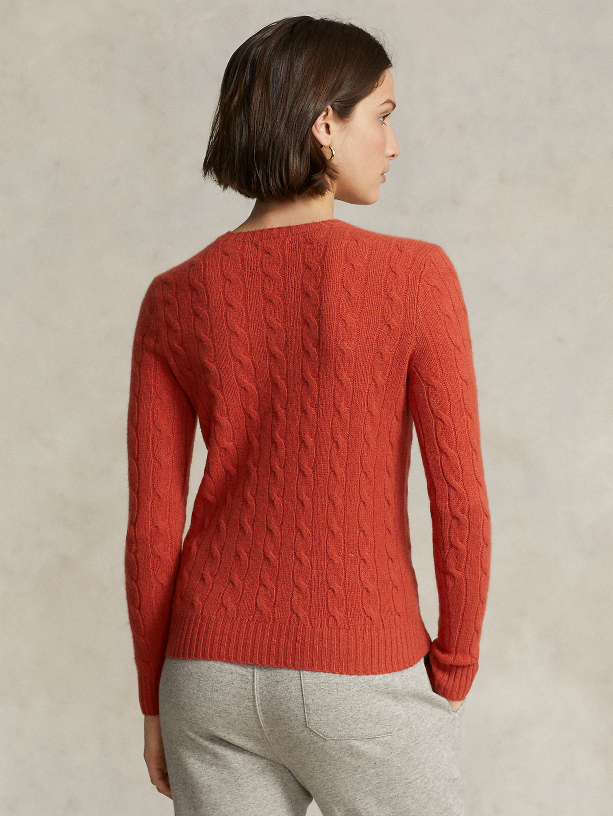 2026 New Arrival Maglia a Trecce in Misto Cashmere Arancio
