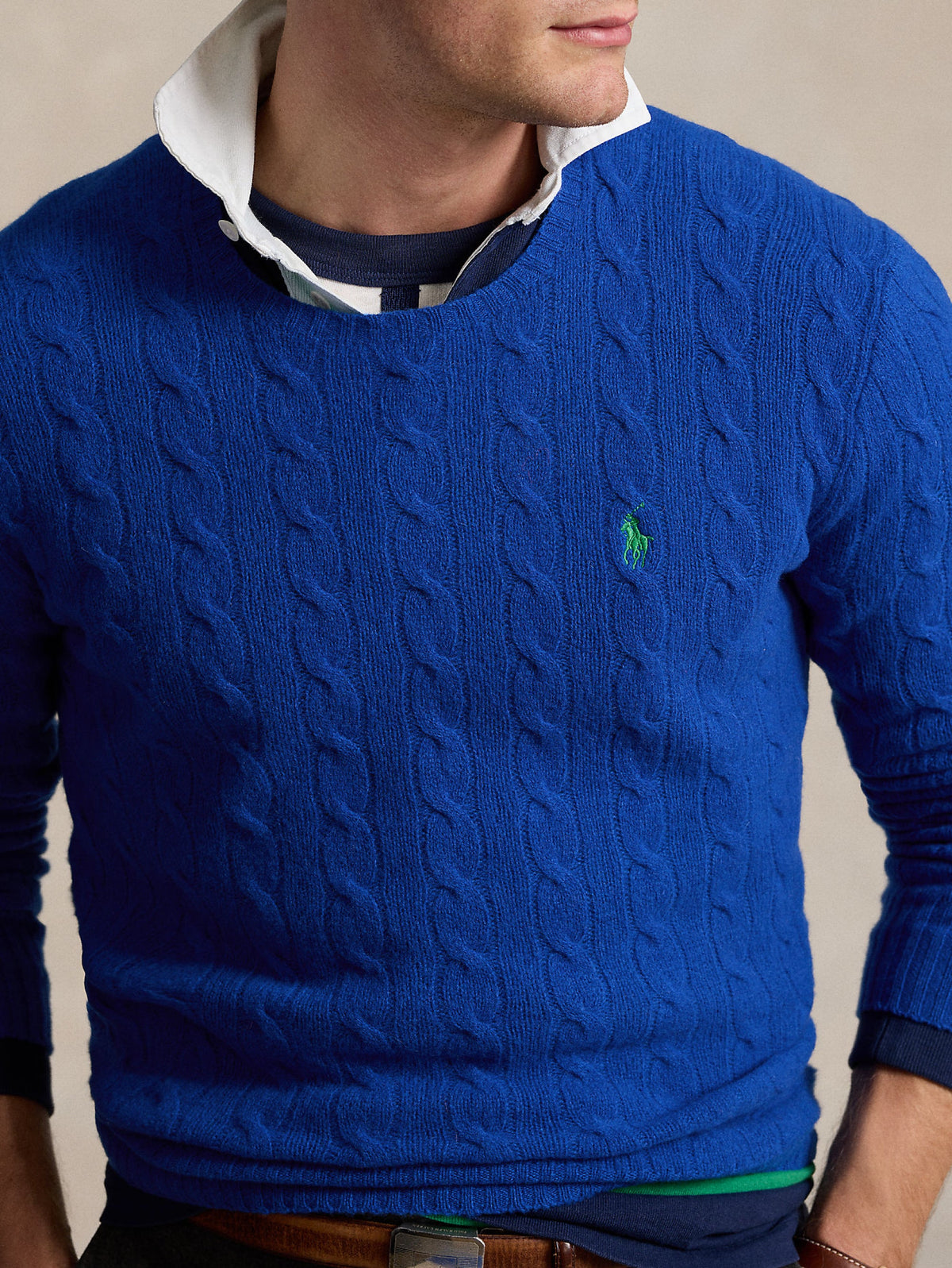 2026 New Arrival Maglia in Lana e Cashmere a Trecce Blu