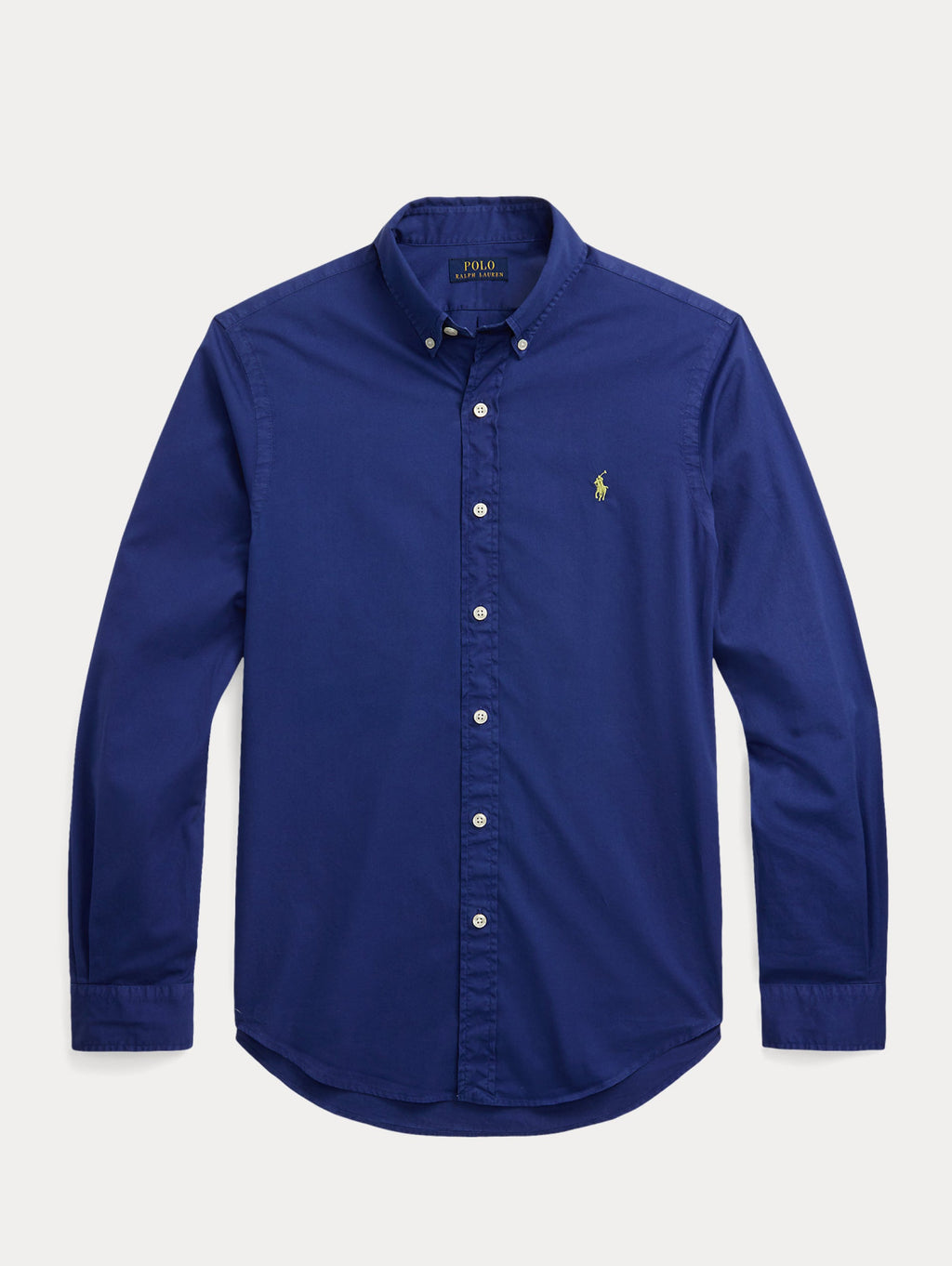 2026 New Arrival Camicia Slim Fit in Twill di Cotone Blu Royal