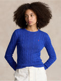 2026 New Arrival Maglia a Trecce in Cotone Blu Royal