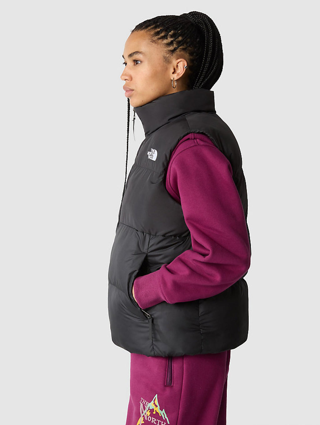 2026 New Arrival Gilet Trapuntato Squadrato Saikuru Nero