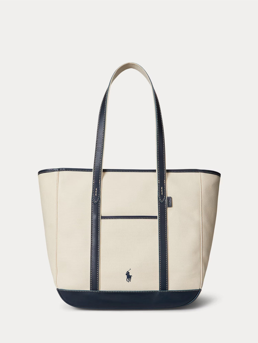 2026 New Arrival Shopper Tote in Tela e Pelle Ecr/Blu