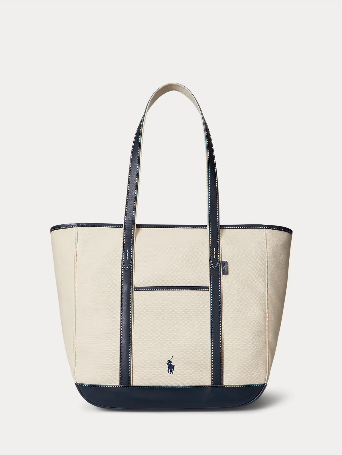2026 New Arrival Shopper Tote in Tela e Pelle Ecr/Blu